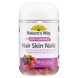 (PRE ORDER) Nature's Way Adult Vita Gummies Hair Skin Nail 60 Gummies shelf life 2yrs